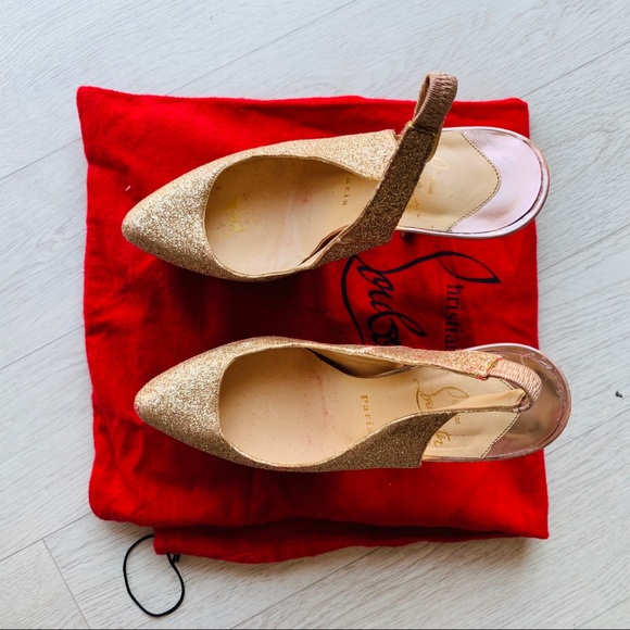 Christian Louboutin Shoes - Christian Loubiton Gold Heels